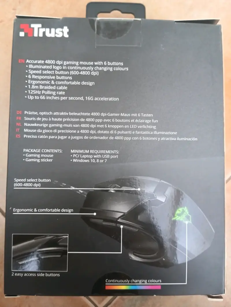 Mouse óptico Trust GXT con 6 botones - 2