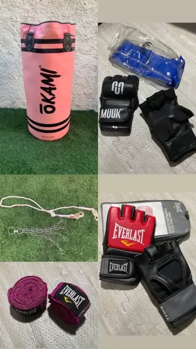 Set de Boxeo con Saco Okami y Guantes Everlast - miniatura 1