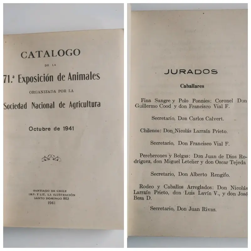 Catálogo de la 71ª Exposición de Animales 1941 - 2