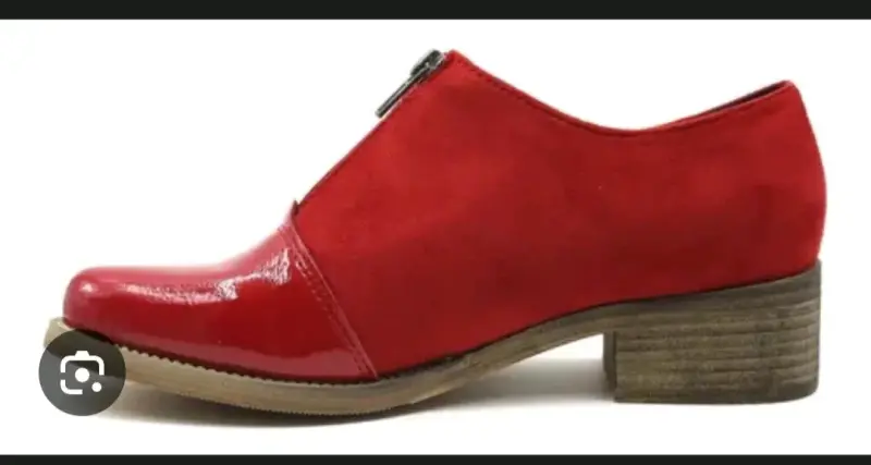 Zapatos de mujer rojos con tacón bajo - 2