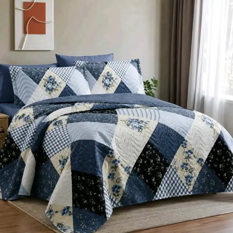 Cubrecama 2 plazas + Fundas de almohada 50x70cm - 2