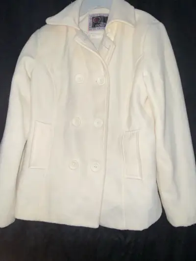 Abrigo blanco de lana Index talla XL - miniatura 1