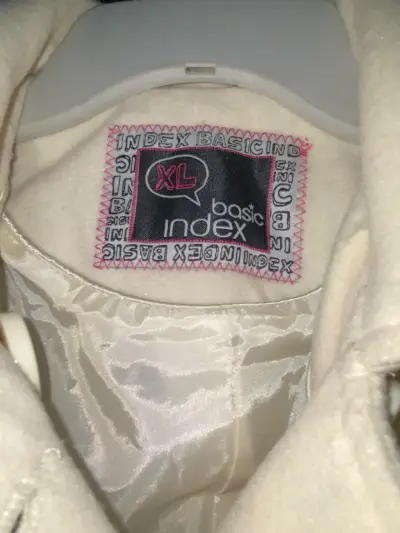 Abrigo blanco de lana Index talla XL - miniatura 2