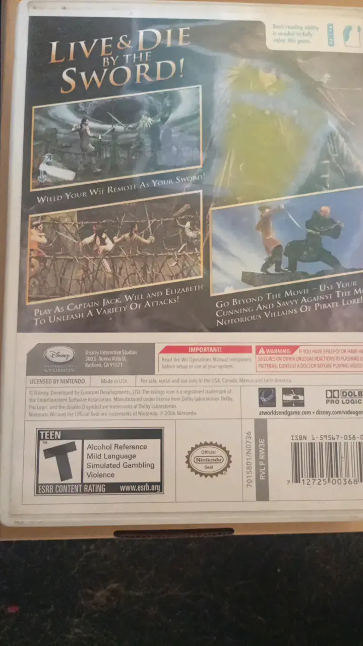 Juego Wii Piratas del Caribe Al Fin del Mundo - 3