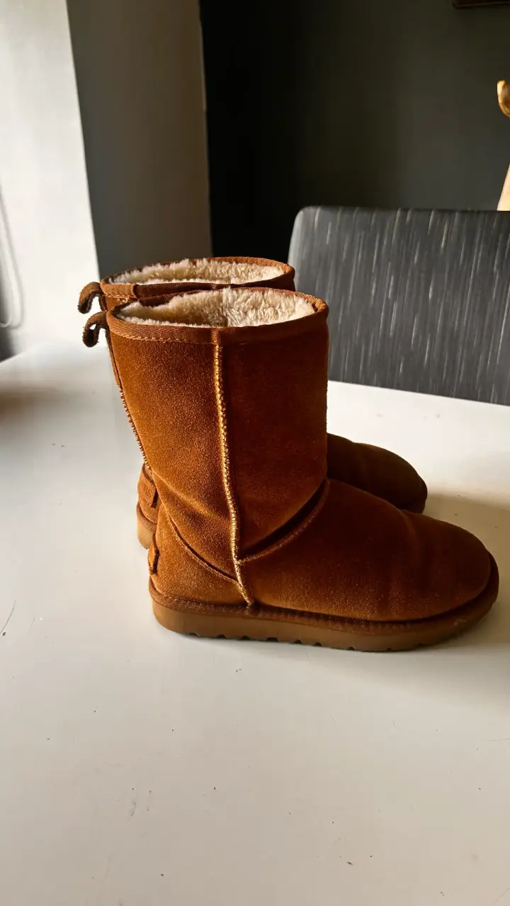 Botas de invierno marrones con forro de lana - 1