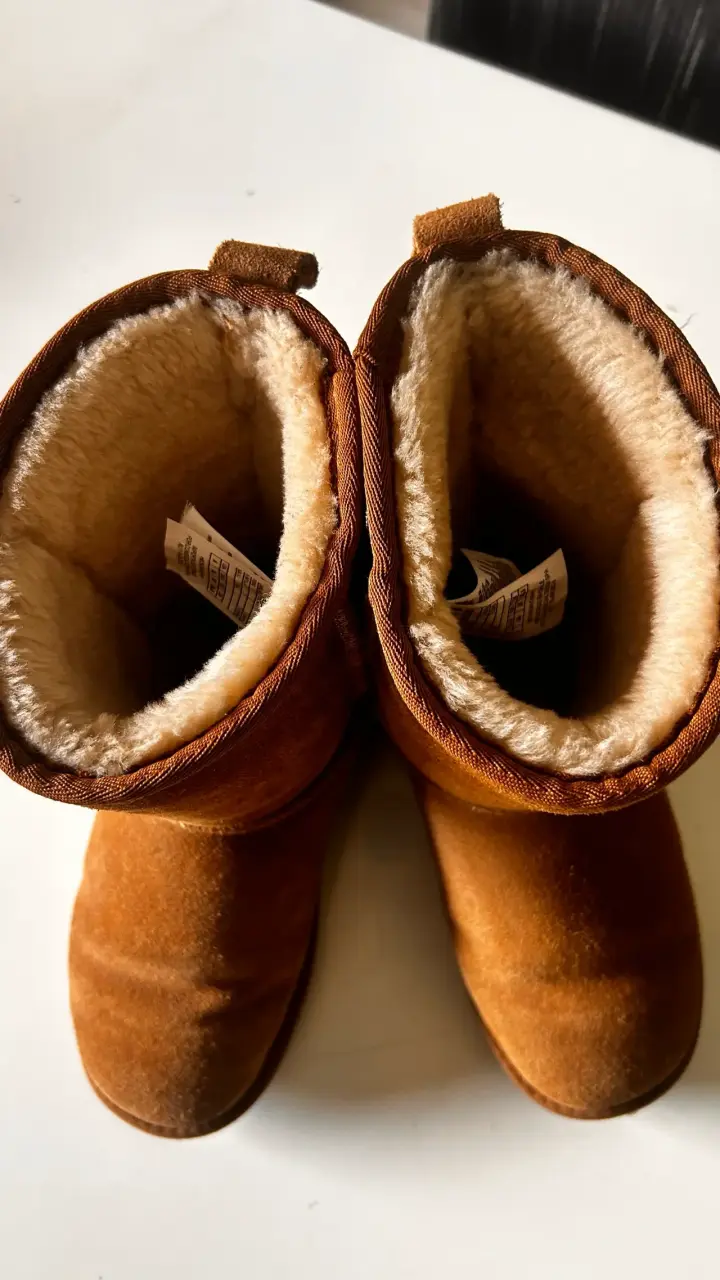Botas de invierno marrones con forro de lana - 4