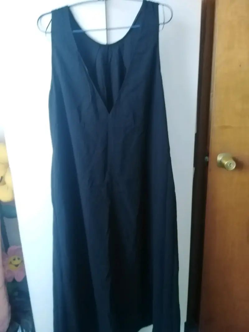 Vestido largo negro sin mangas - 2