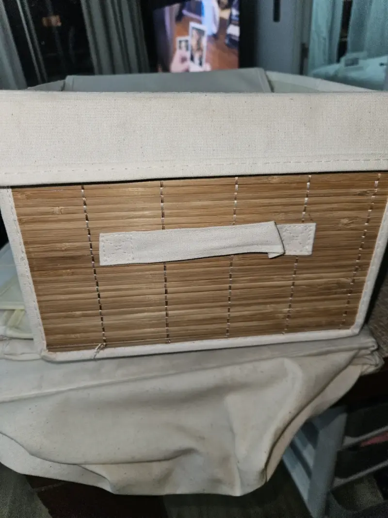 Caja organizadora de bambú con tapa - 2