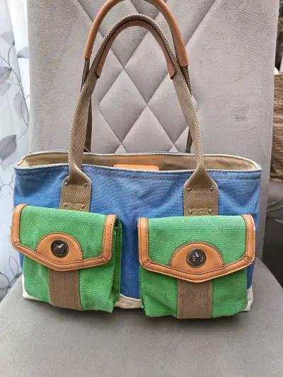 2 bolsos de Lona y cuero una franco Sarto hermosas - miniatura 1