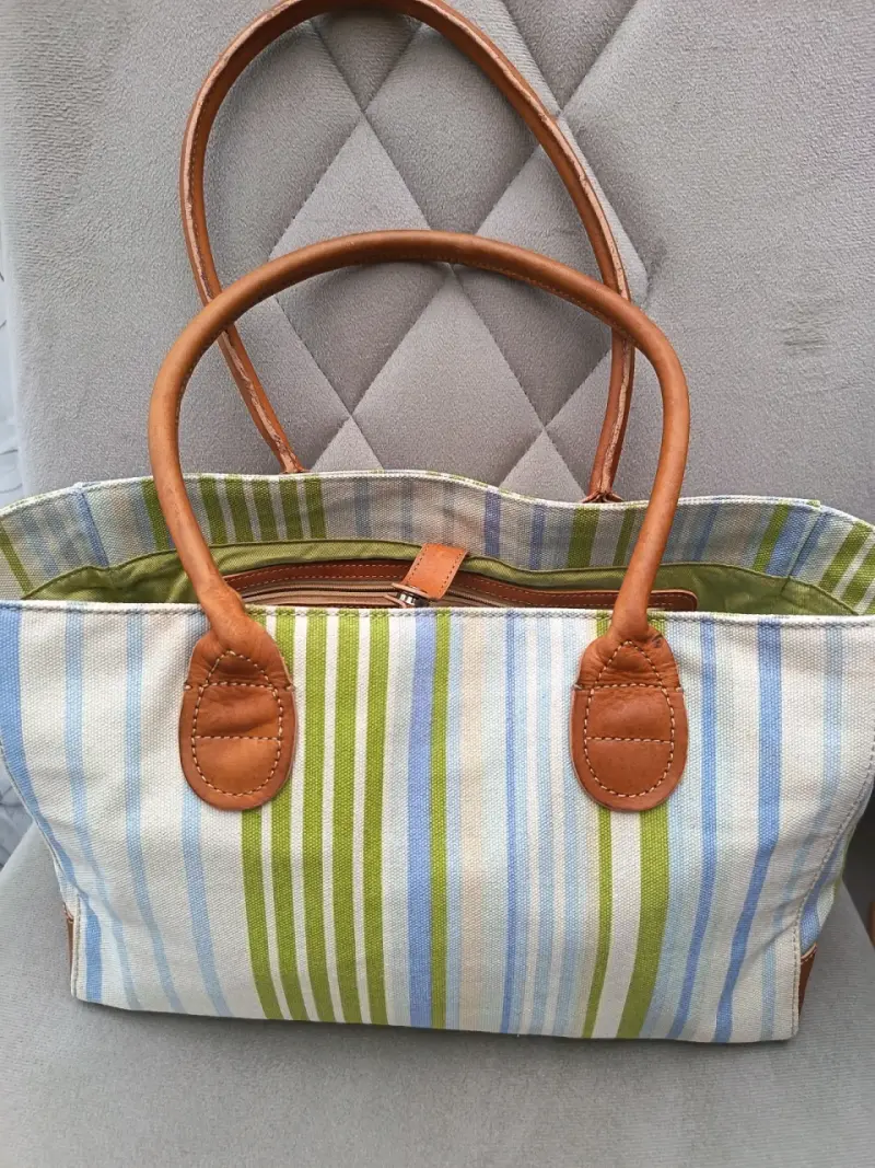 2 bolsos de Lona y cuero una franco Sarto hermosas - 2