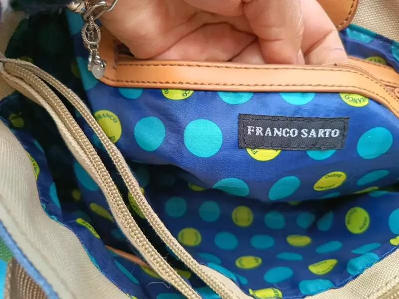 2 bolsos de Lona y cuero una franco Sarto hermosas - 4