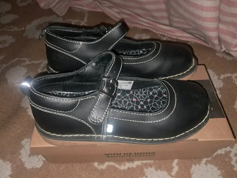 Zapatos escolares negros tipo mary jane