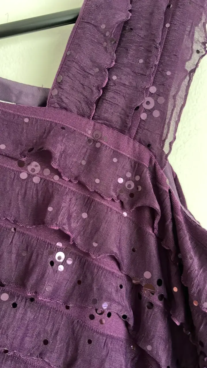 Vestido morado con lentejuelas El Corte Inglés - 3