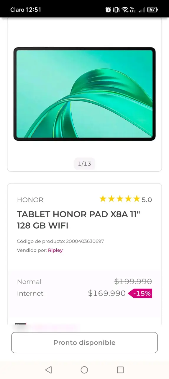 Tablet Honor Pad X8A 11 pulgadas 128 GB WiFi - 2