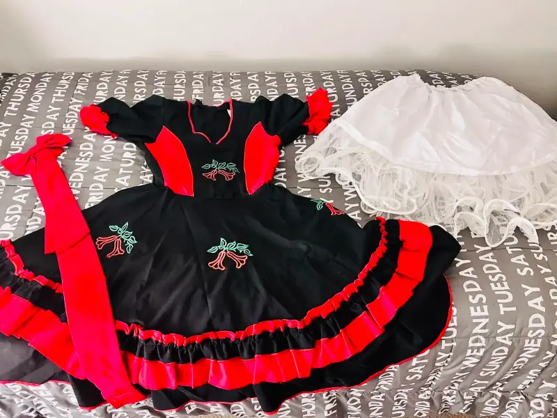 Vestido de Huasa Chilena con Enagua y Cinturón - 1