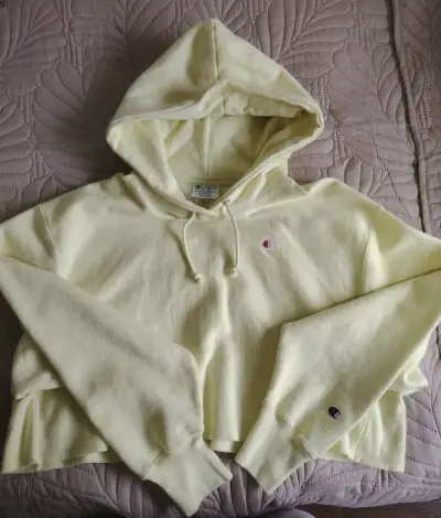 Polerón con capucha amarillo Champion para mujer - miniatura 1