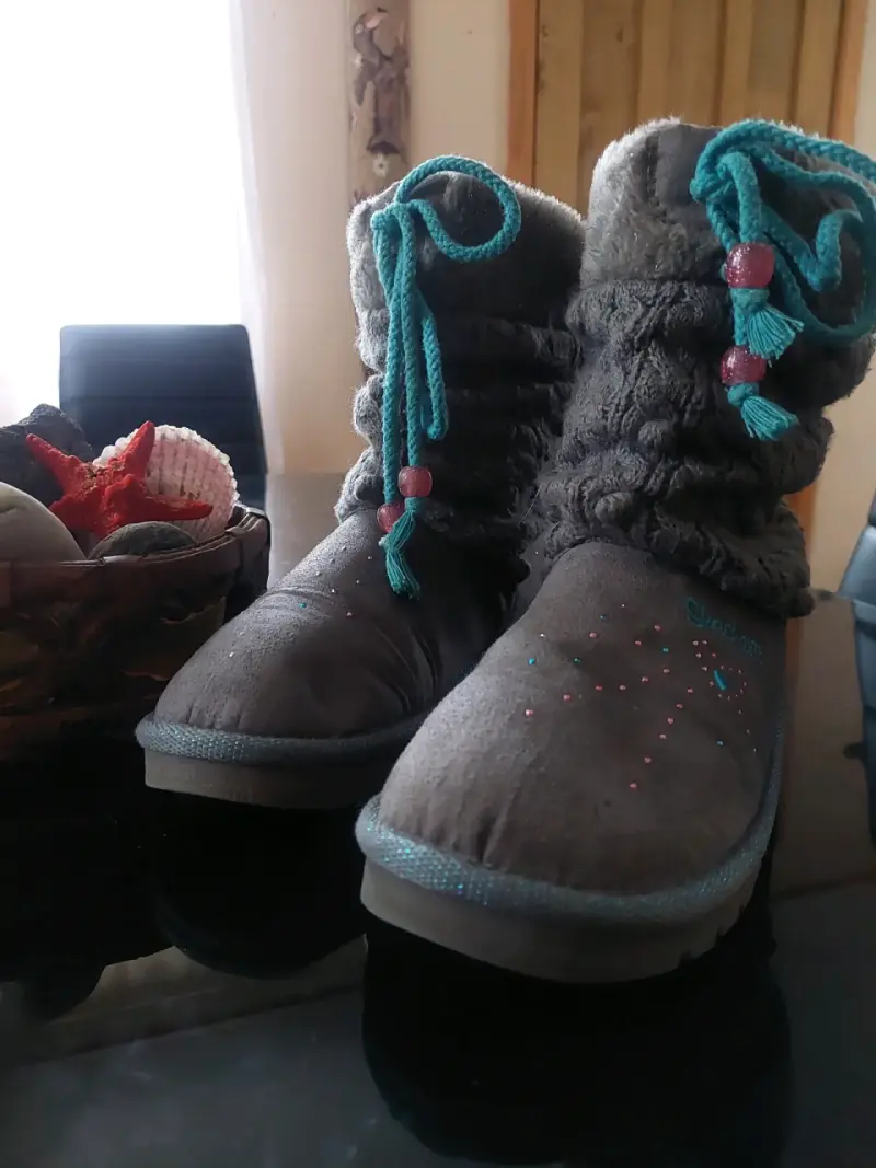 Botas de invierno para niña Skechers gris - 2