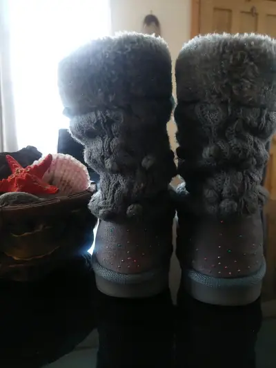 Botas de invierno para niña Skechers gris - miniatura 4