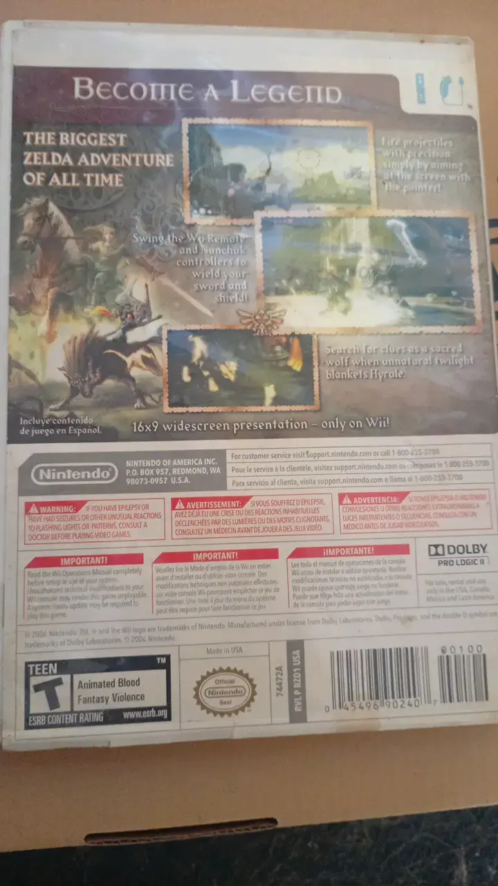 Juego de wii Zelda twilight princess - 3