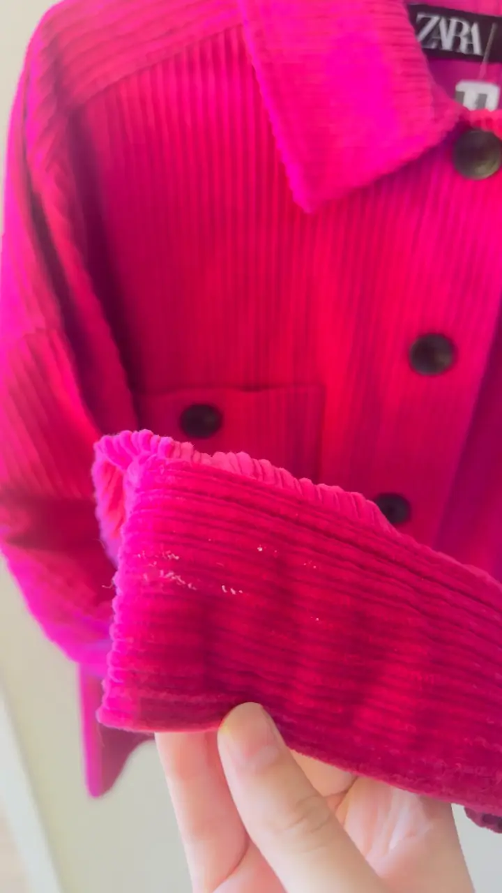 Chaqueta de pana fucsia Zara - 3