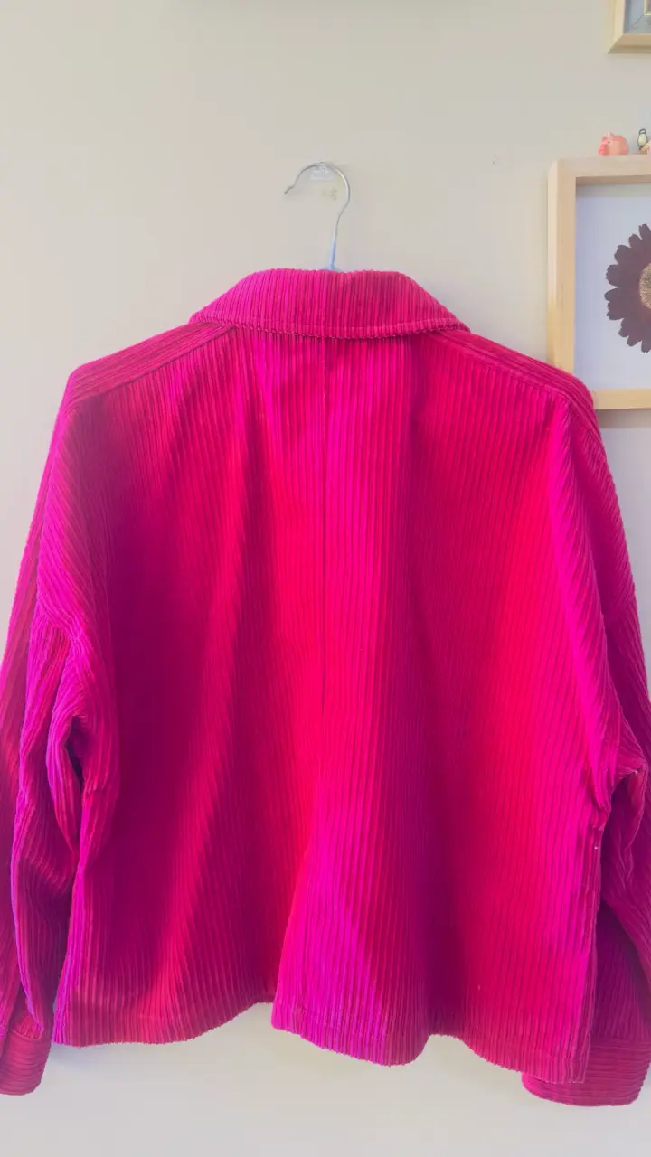 Chaqueta de pana fucsia Zara - 4