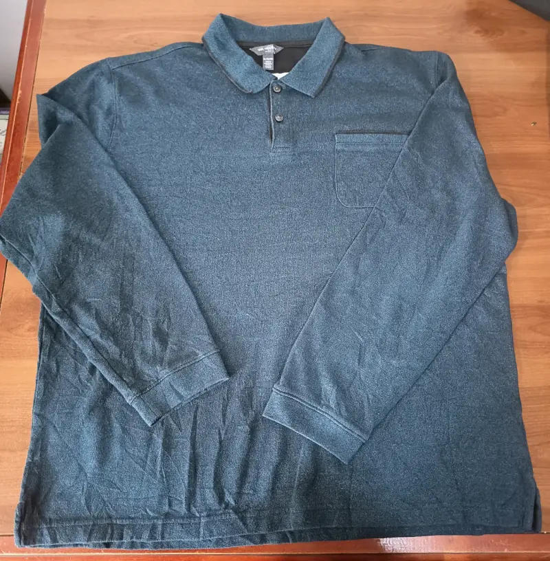 Polera Van Hausen de manga larga azul para hombre