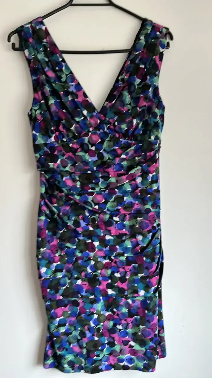 Vestido ajustado estampado multicolor - 1