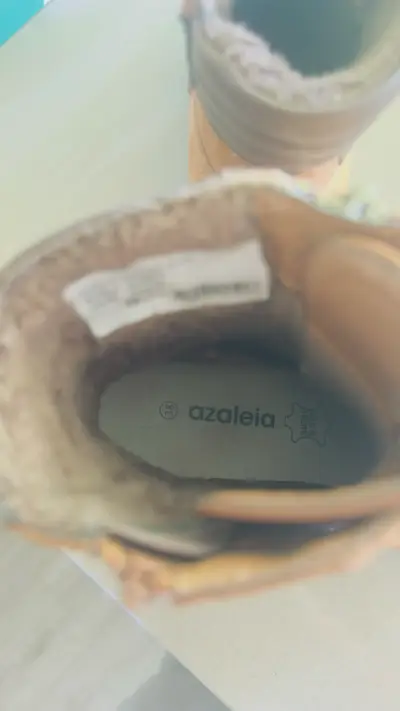 Botines de cuero camel con cierre lateral Azaleia - miniatura 3