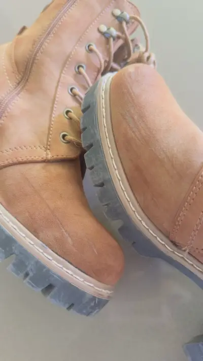 Botines de cuero camel con cierre lateral Azaleia - miniatura 4