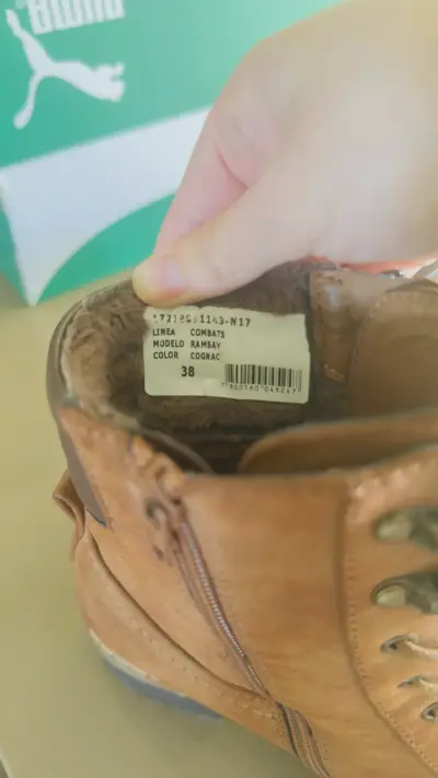 Botines de cuero camel con cierre lateral Azaleia - miniatura 6