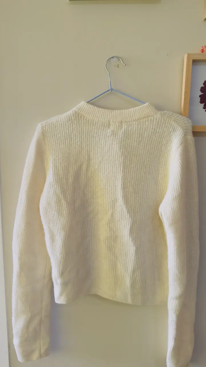 Cardigan blanco con lazos negros H&M - 3