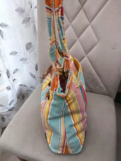 Bolso Fósil  tela  multicolor con detalles en cu - miniatura 3