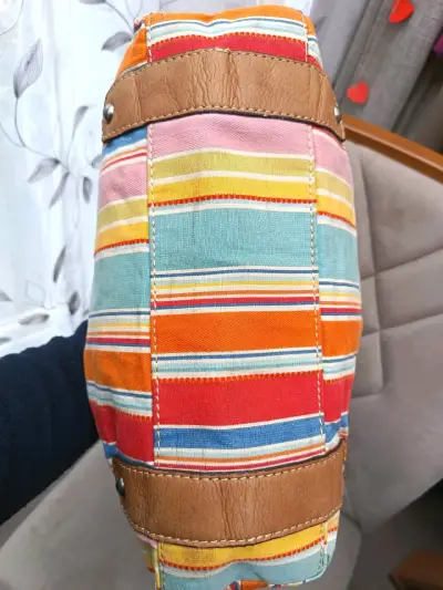 Bolso Fósil  tela  multicolor con detalles en cu - miniatura 4