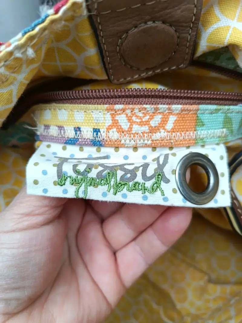 Bolso Fósil tela multicolor con detalles en cu - 5