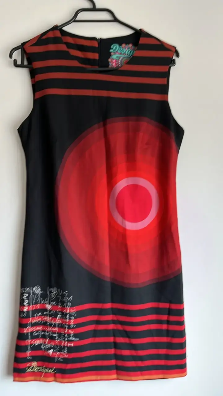 Vestido Desigual sin mangas con diseño abstracto - 1
