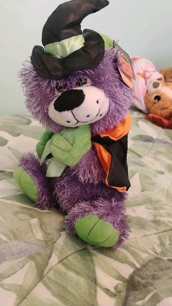 Peluche de oso morado disfrazado de Halloween - 2