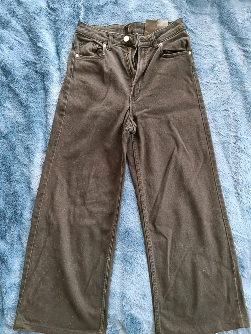 Pantalones de mezclilla negros para mujer - 1