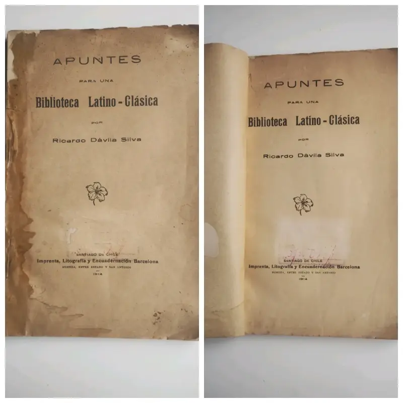 Libro antiguo 'Apuntes para una Biblioteca Latino-Clásica' - 1
