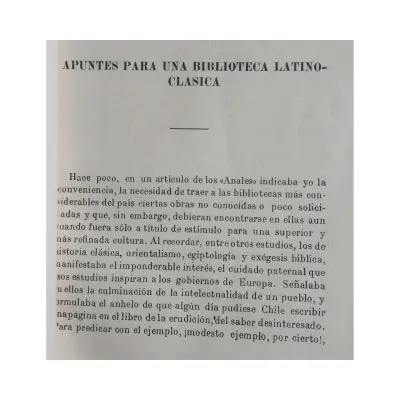 Libro antiguo 'Apuntes para una Biblioteca Latino-Clásica' - miniatura 2