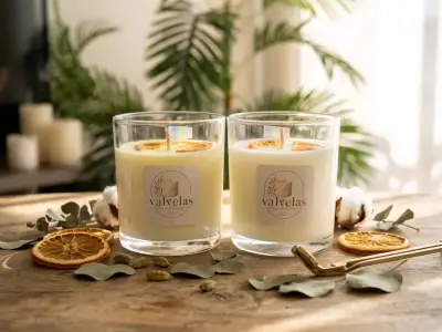 Velas aromáticas de soya Valvelas con rodajas de naranja - miniatura 1