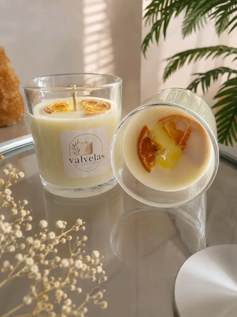 Velas aromáticas de soya Valvelas con rodajas de naranja - 2