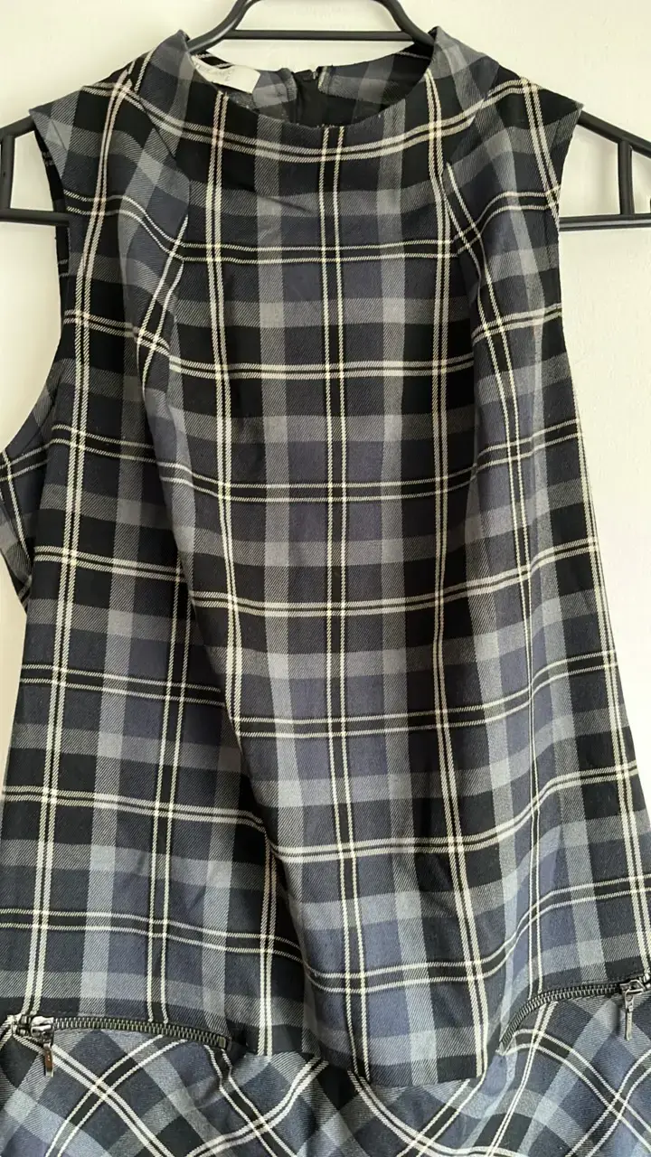 Vestido a cuadros sin mangas Suiteblanco - 3