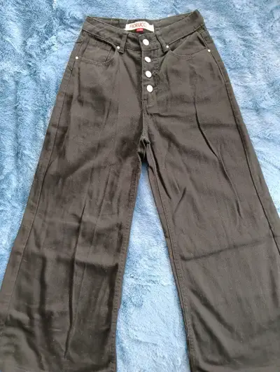 Pantalones anchos negros Fiorucci para mujer - miniatura 1