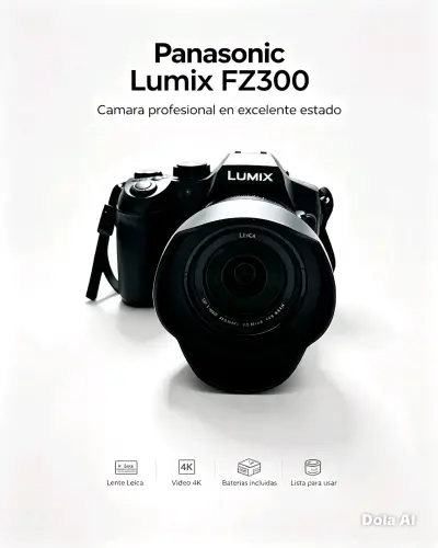 Cámara Panasonic Lumix FZ300 con lente Leica y video 4K - miniatura 1