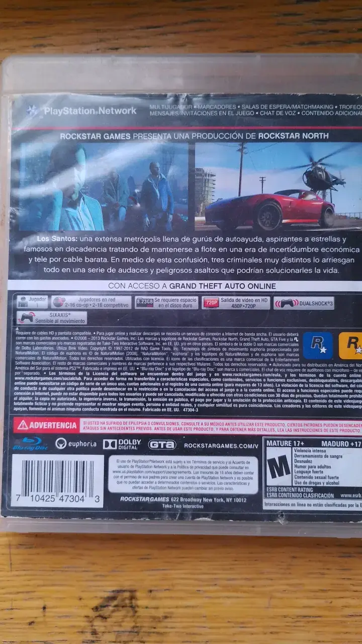 Juego PS3 Grand Theft Auto V en buen estado - 2