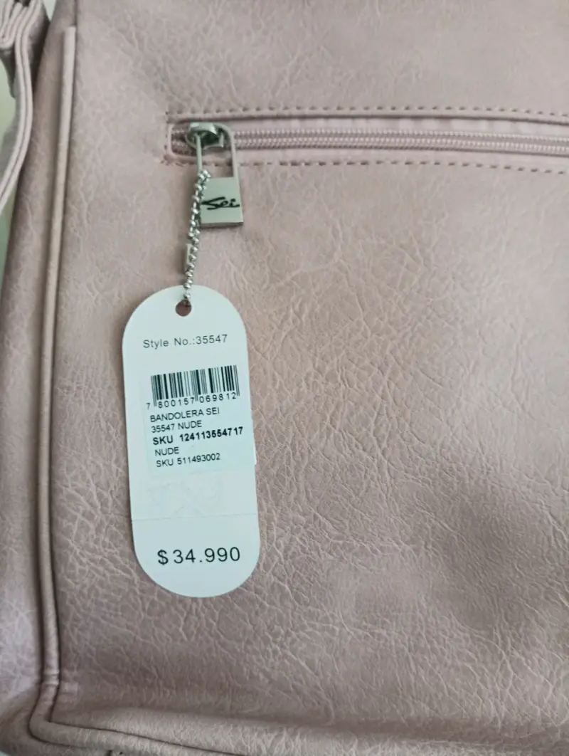 Cartera cruzada rosa claro con diseño elegante - 5
