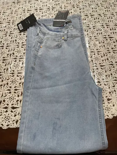 Jeans Wide Leg azul claro mujer - miniatura 1