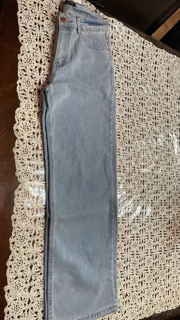 Jeans Wide Leg azul claro mujer - 3
