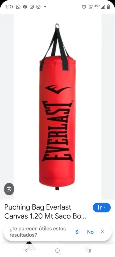 Saco de Boxeo Everlast 1.20m Rojo - miniatura 1