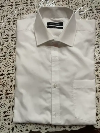 Camisa blanca Van Heusen slim fit - miniatura 1